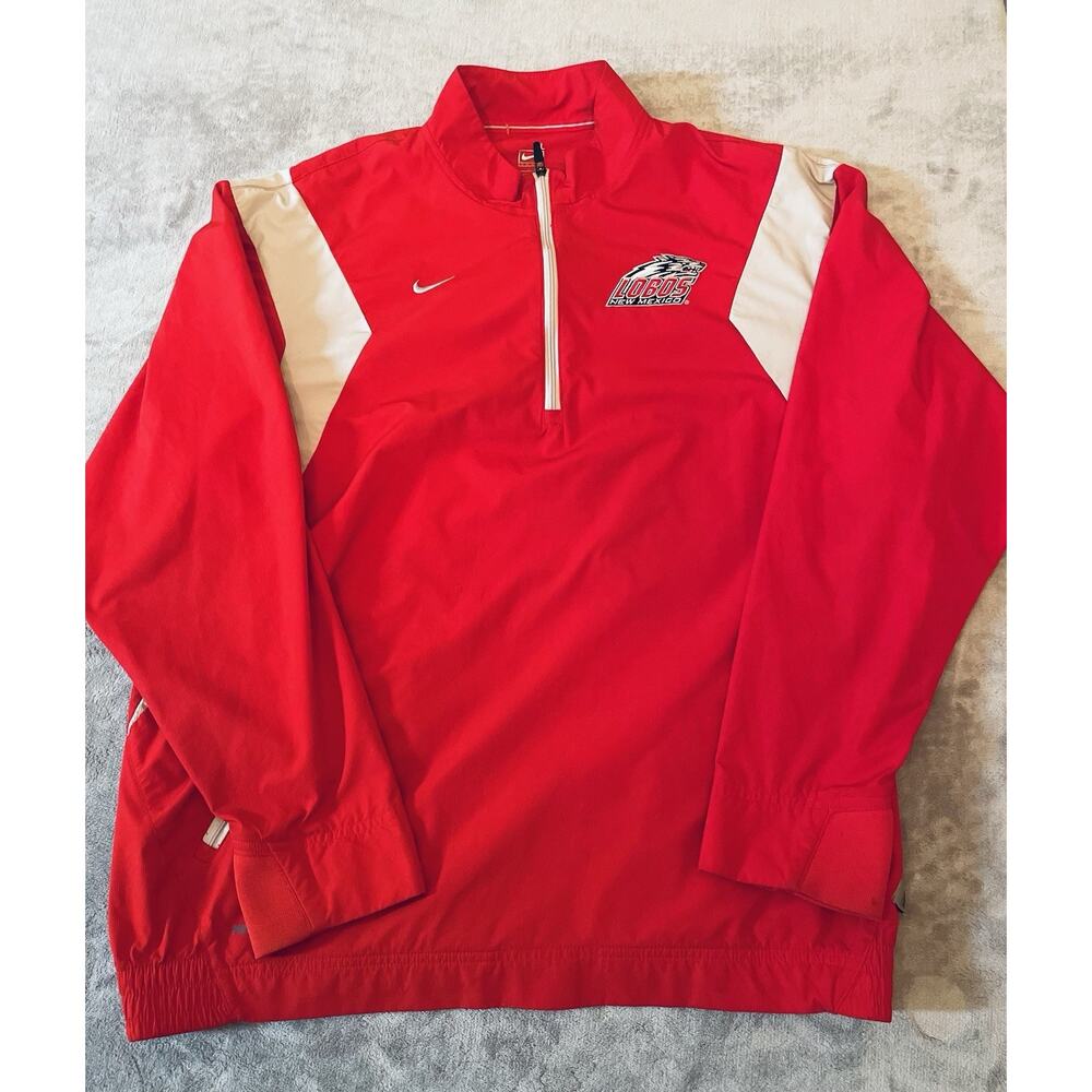 Nike Lobos New Mexico 1/4 Zip Windbreaker Jacket Large Pullover